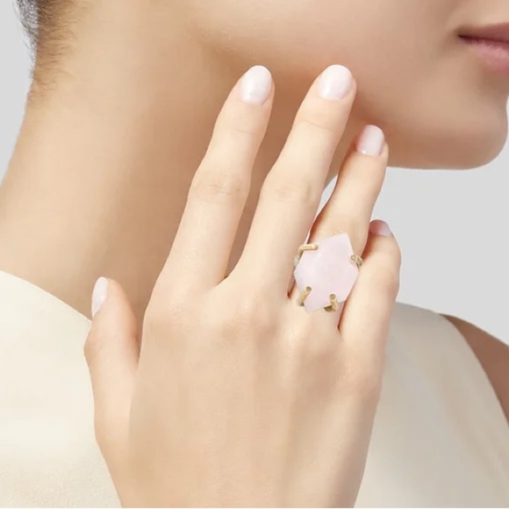 Unearthen Jewelry - double terminated rose quartz “Furies” ring - size 6